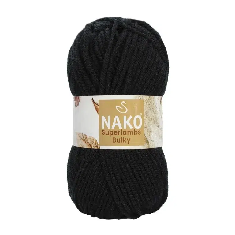 Nako Süperlambs bulky İplik: %25 yün, %75 akrilik, 100 g - 100 m. Kolay örülür, 30°C’de yıkanabilir, zengin renk seçenekleriyle her projeye uygun!