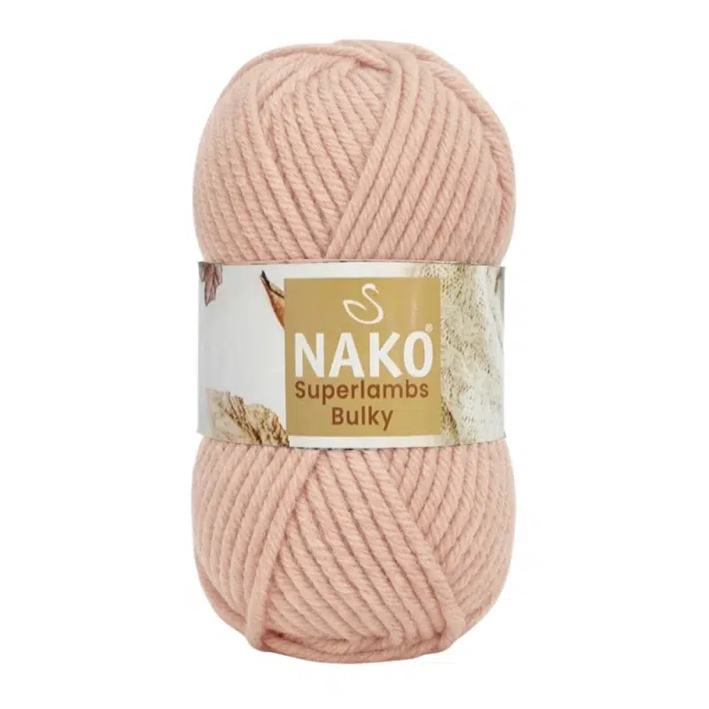 Nako Süperlambs bulky İplik: %25 yün, %75 akrilik, 100 g - 100 m. Kolay örülür, 30°C’de yıkanabilir, zengin renk seçenekleriyle her projeye uygun!