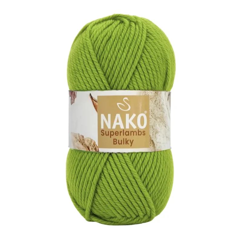 Nako Süperlambs bulky İplik: %25 yün, %75 akrilik, 100 g - 100 m. Kolay örülür, 30°C’de yıkanabilir, zengin renk seçenekleriyle her projeye uygun!