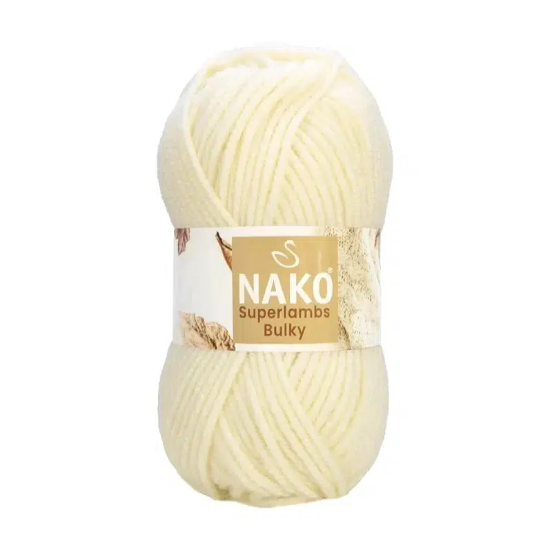 Nako Süperlambs bulky İplik: %25 yün, %75 akrilik, 100 g - 100 m. Kolay örülür, 30°C’de yıkanabilir, zengin renk seçenekleriyle her projeye uygun!