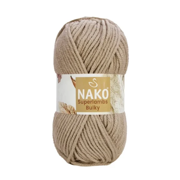 Nako Süperlambs bulky İplik: %25 yün, %75 akrilik, 100 g - 100 m. Kolay örülür, 30°C’de yıkanabilir, zengin renk seçenekleriyle her projeye uygun!