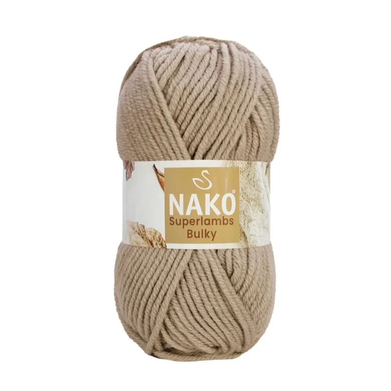 Nako Süperlambs bulky İplik: %25 yün, %75 akrilik, 100 g - 100 m. Kolay örülür, 30°C’de yıkanabilir, zengin renk seçenekleriyle her projeye uygun!