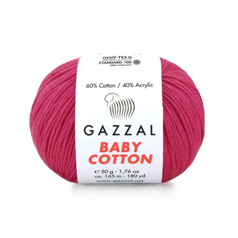 Gazzal Baby Cotton ile renklerin büyülü dünyasına adım atın. Yumuşak dokusu ve çeşitli renkleriyle her örgüye zarafet katın, özgünlüğünüzü ön plana çıkarın