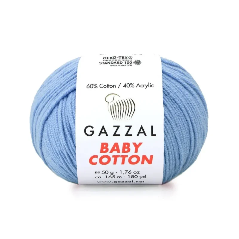 Gazzal Baby Cotton ile renklerin büyülü dünyasına adım atın. Yumuşak dokusu ve çeşitli renkleriyle her örgüye zarafet katın, özgünlüğünüzü ön plana çıkarın