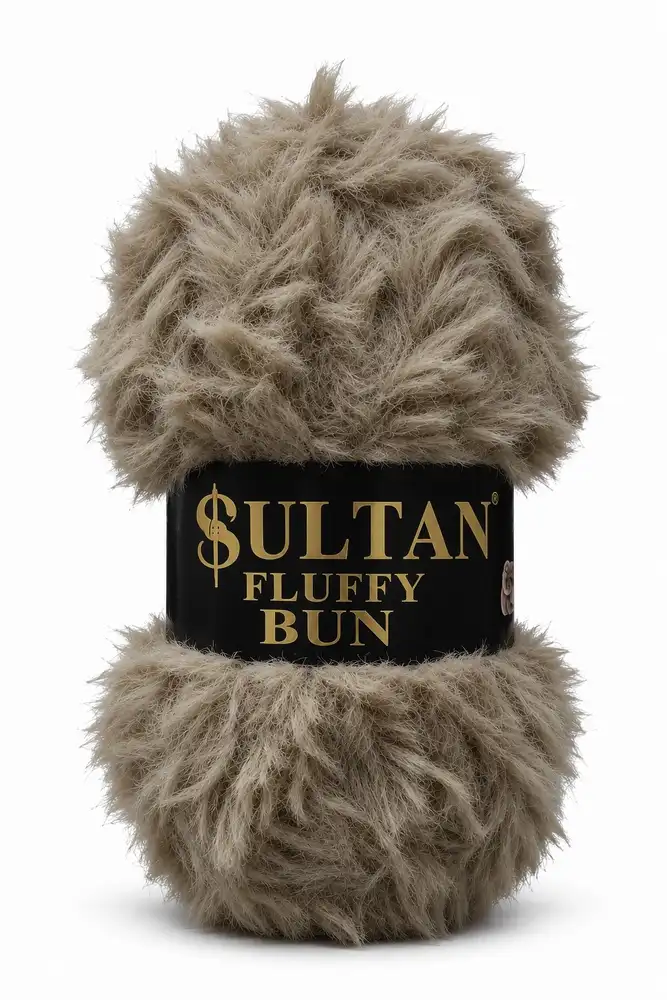 Sultan-fluffy-bun-11 Sultan Fluffy Bun 11 Deve Tüyü Kürk El Örgü İpi - Görsel 1