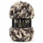 Sultan Fluffy Bun 31 Leopar Kürk El Örgü İpi