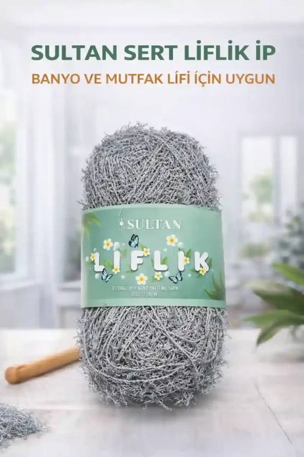 Sultan Sert Liflik ipi Sert Mutfak Lifi ve Banyo Lifi İpi Sert Saçaklı ip