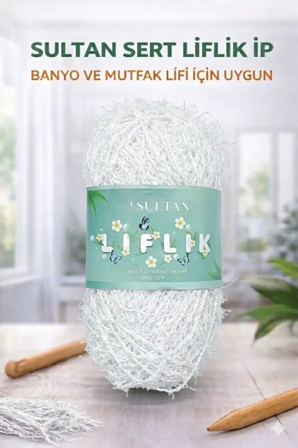 Sultan Sert Liflik ipi Sert Mutfak Lifi ve Banyo Lifi İpi Sert Saçaklı ip