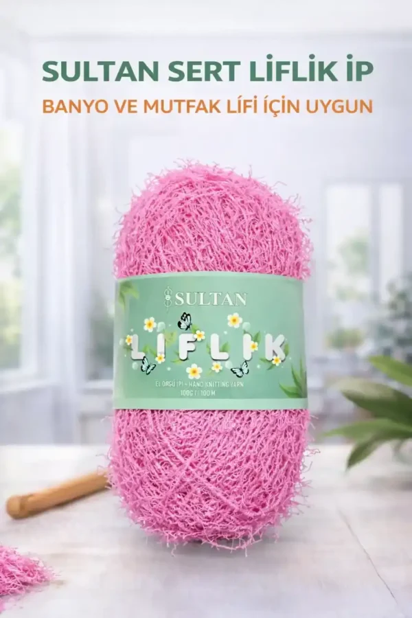 Sultan Sert Liflik ipi Sert Mutfak Lifi ve Banyo Lifi İpi Sert Saçaklı ip