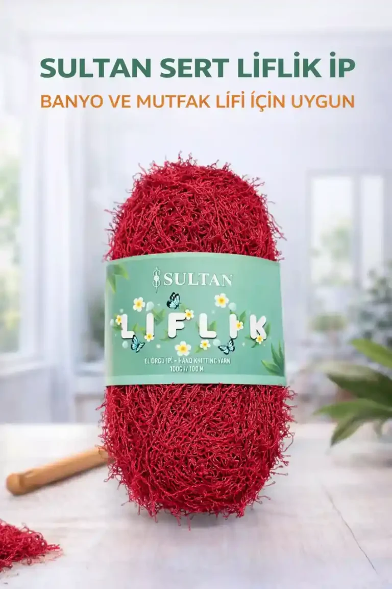 Sultan Sert Liflik ipi Sert Mutfak Lifi ve Banyo Lifi İpi Sert Saçaklı ip