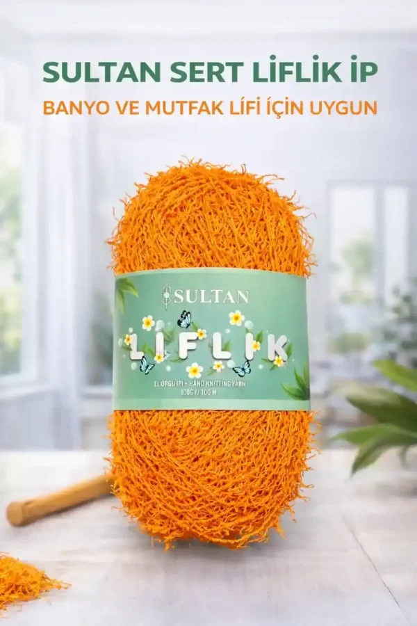 Sultan Sert Liflik ipi Sert Mutfak Lifi ve Banyo Lifi İpi Sert Saçaklı ip