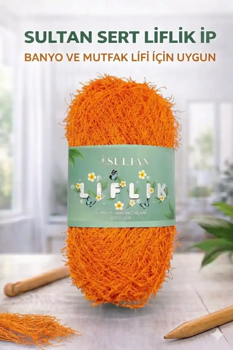 Sultan Sert Liflik ipi Sert Mutfak Lifi ve Banyo Lifi İpi Sert Saçaklı ip